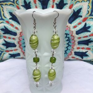 ❤️| Homemade glass bead earrings